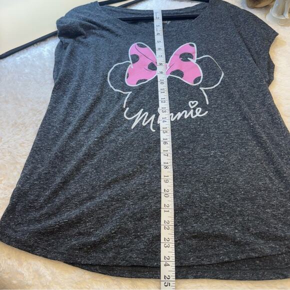 Disney Women’s Minnie Mouse Graphic Short Sleeve T Shirt in Gray Size L - Picture 4 of 5